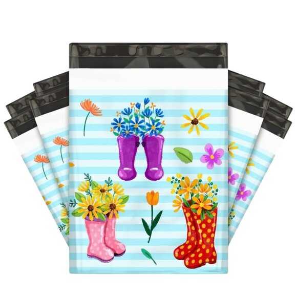 (50) Boots & Bloom Poly Mailers 10”x13” - Picture 1 of 3